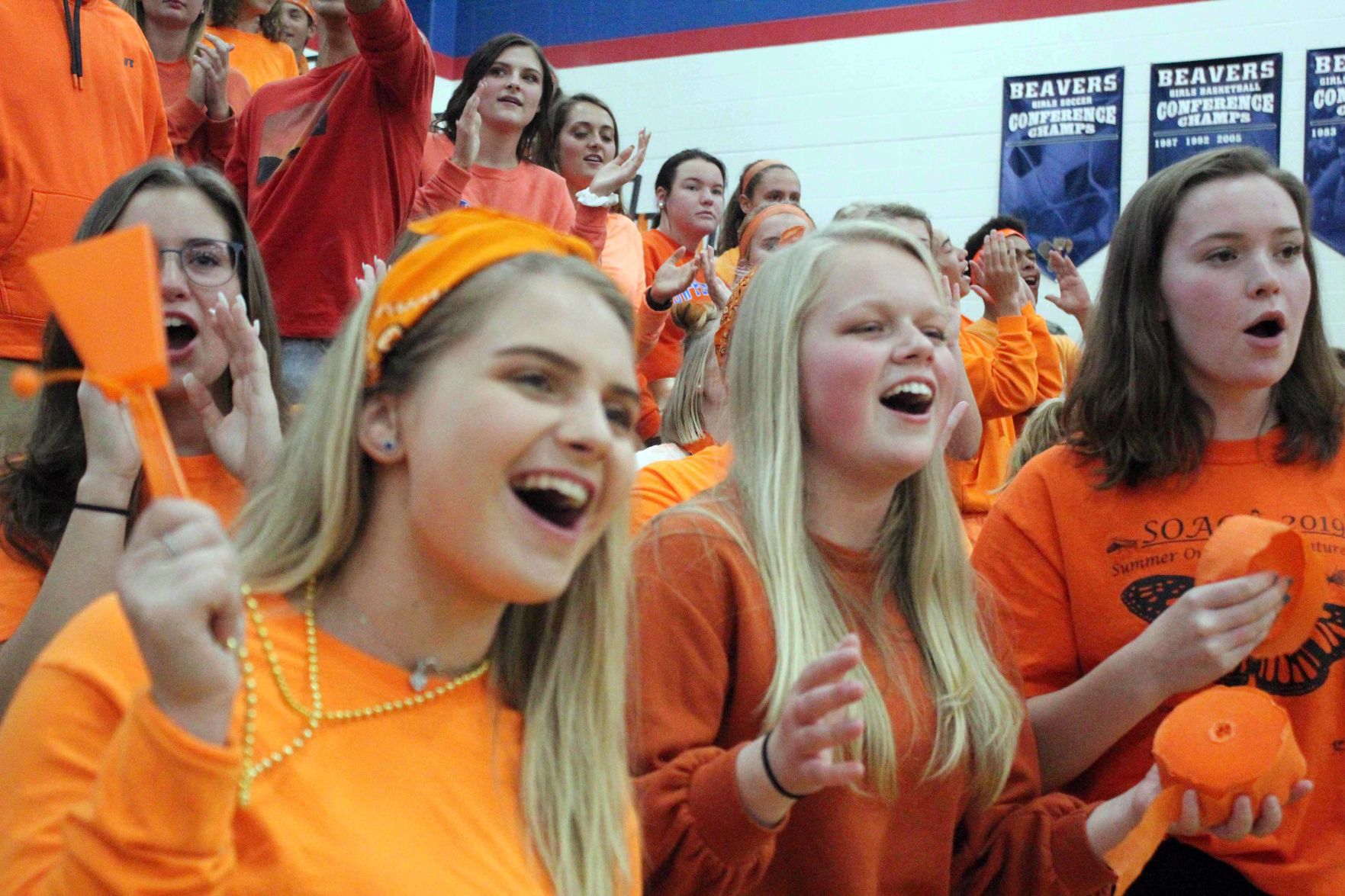 Lexi and Abby cheer